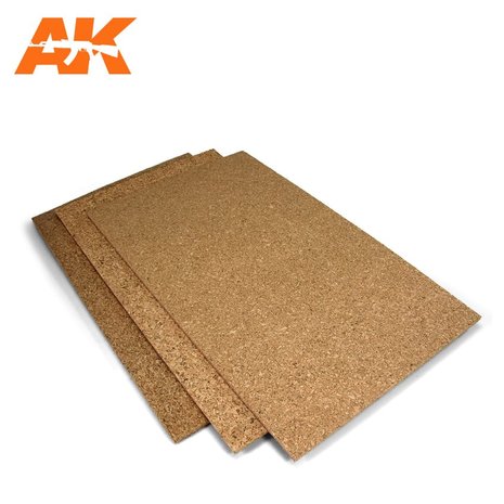 AK8046 - Cork Sheet - Fine Grained 200 x 300 x 1 mm - [ AK Interactive ]