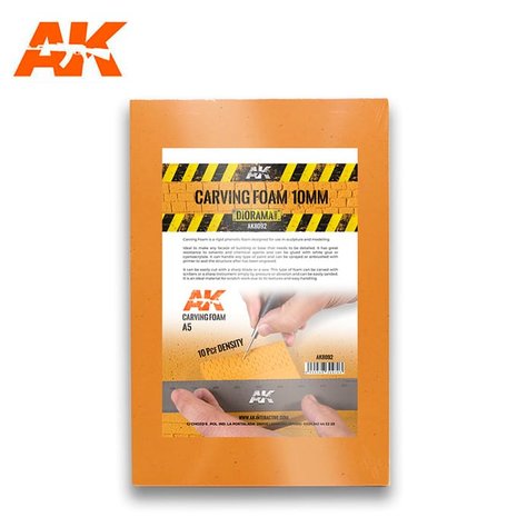 AK8092 - Carving Foam 10 mm A5 Size - [ AK Interactive ]