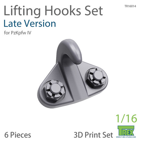 TR16014 - Lifting Hooks Set (Late Version) for Pzkpfw IV - 1:16 - [T-Rex Studio]