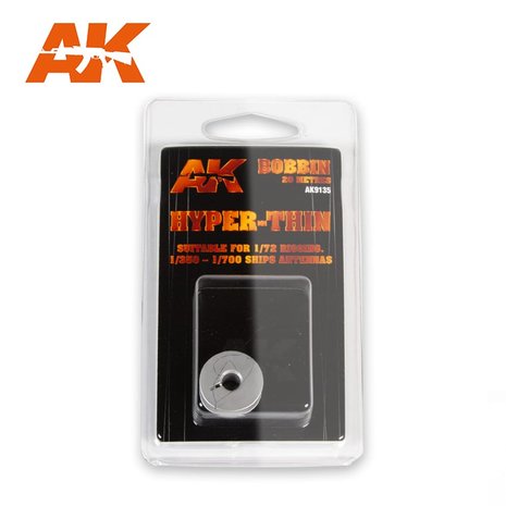 AK9135 - Elastic Rigging Bobbin Hyper-Thin (suitable for 1:72 / 1:350 / 1:700) - [AK Interactive]