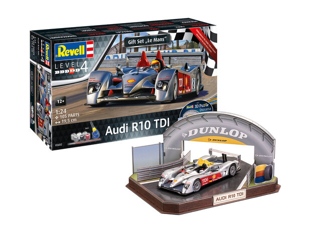 Revell 05682 - Audi R10 TDI + 3D Puzzle Geschenkset 