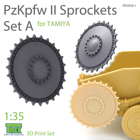 TR35056-1 - PzKpfw II Sprockets Set A for TAMIYA - 1:35 - [T-Rex Studio]