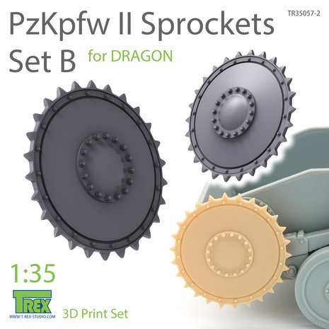TR35057-2 - PzKpfw II Sprockets Set B for DRAGON - 1:35 - [T-Rex Studio]
