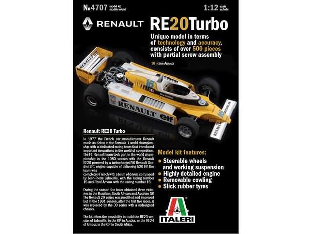 Italeri 4707 - Renault RE20 Turbo - 1:12