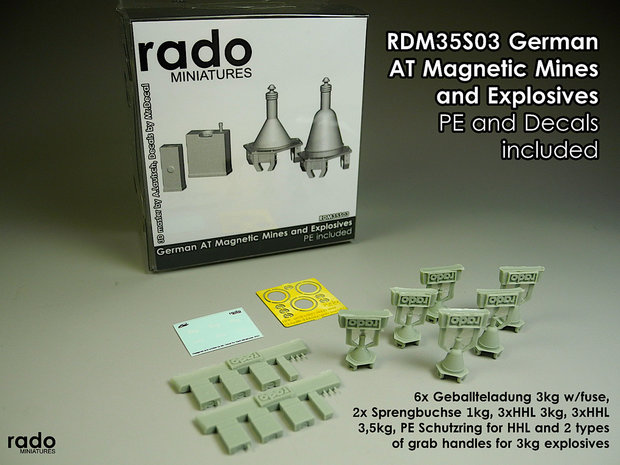 RDM35S03 - German AT Magnetic Mines and Explosives - 1:35 - [RADO Miniatures]
