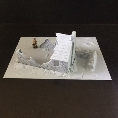 Amera T215 - Cottage Ruins Kit & diorama base - scale 1/32 & 1/35 