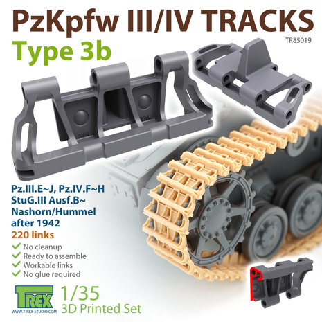 TR85019 - PzKpfw.III/IV Tracks Type 3b - 1:35 - [T-Rex Studio]