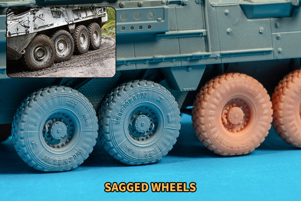 LIANG-0437 - M1296 Stryker Sagged Wheels x8 - 1:72