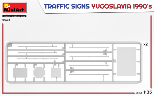 MiniArt 35643 - Traffic Signs Yugoslavia 1990’s - 1:35