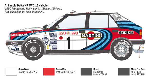 Italeri 4709 - Lancia Delta HF Integrale 16V - 1:12