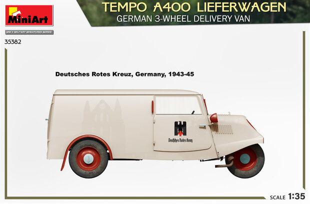 MiniArt 35382 - Tempo A400 Lieferwagen. German 3-Wheel Delivery Van - 1:35