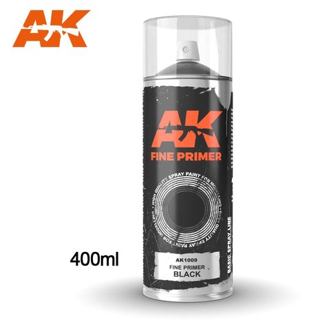 AK1009 - Fine Primer Black Spray - [ AK Interactive ]