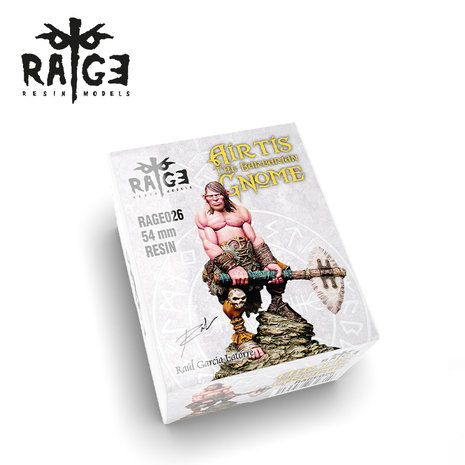 RAGE026 - Airtis, The Barbarian Gnome - 54MM - [Rage Resin Models]