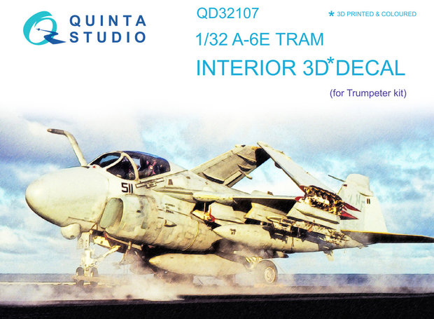 Quinta Studio QD32107 - A-6E TRAM Intruder 3D-Printed & coloured Interior on decal paper (for Trumpeter kit) - 1:32