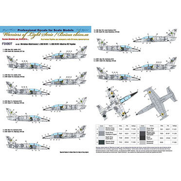 Foxbot 48-052 - Decals - Ukrainian Digital Albatrosses: L-39C/M1 - 1:48