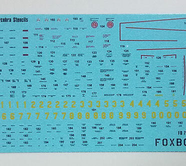 Foxbot 72-031 - Decals - Stencils for P-39 Airacobra - 1:72