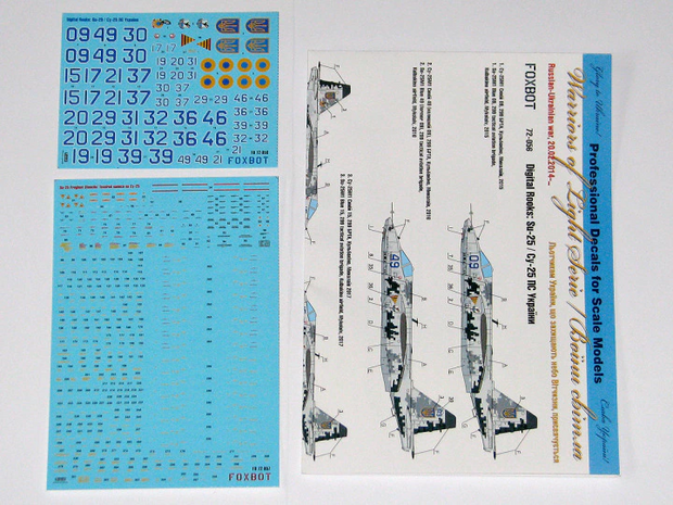 Foxbot 72-056T - Decals - Digital Rooks: Sukhoi Su-25 and Stencils - 1:72