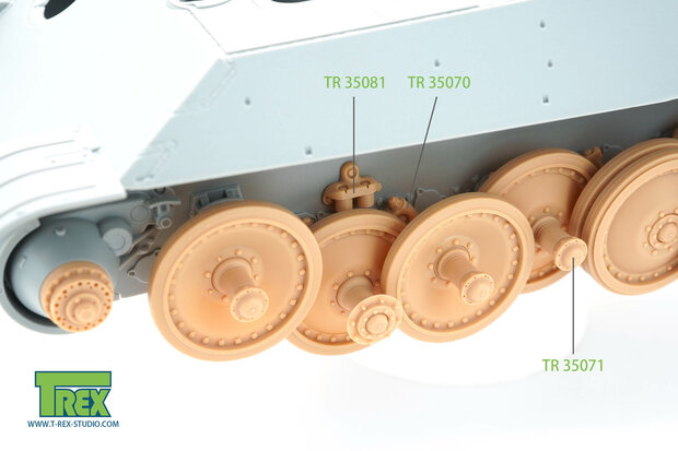 TR35072 - Panther Road Wheels Set (2 types, 6 pieces for each type) - 1:35 - [T-Rex Studio]