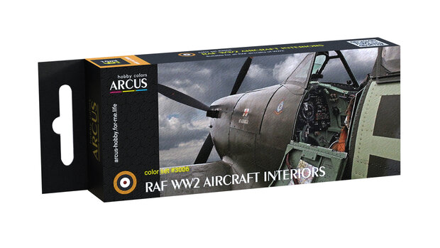 Arcus Hobby Colors 3006 - RAF WW2 AIRCRAFT INTERIORS - Paint Set
