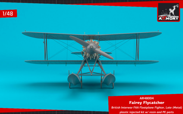 Armory AR48004 - Fairey Flycatcher British Interwar FAA Floatplane Fighter, Late (Metal) - 1:48