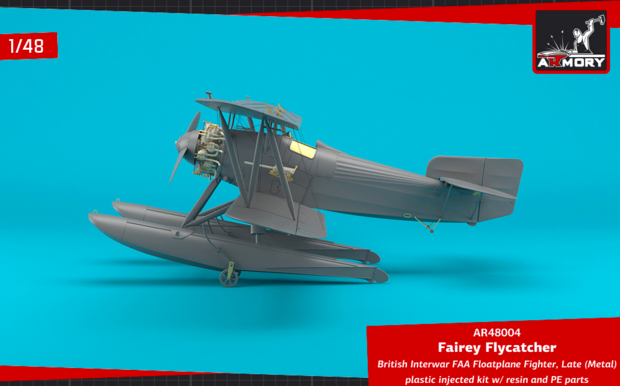 Armory AR48004 - Fairey Flycatcher British Interwar FAA Floatplane Fighter, Late (Metal) - 1:48