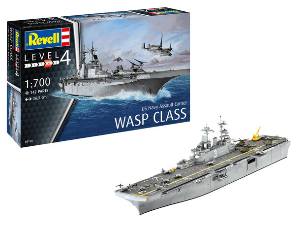 Revell 05178 - US Navy Assault Carrier WASP CLASS - 1:700 