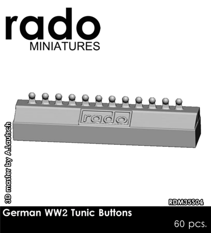 RDM35S04 - German WW2 Tunic Buttons - 1:35 - [RADO Miniatures]