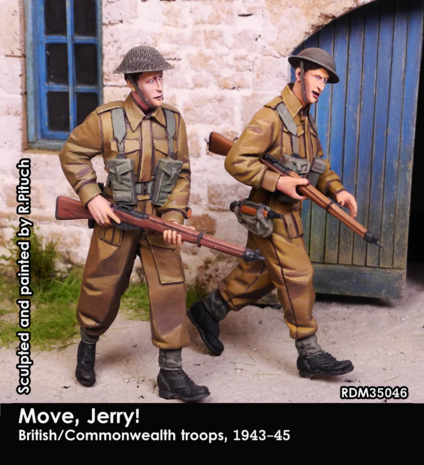RDM35046 - British troops, advancing, 1943-45 (Move, Jerry!)  - 1:35 - [RADO Miniatures]
