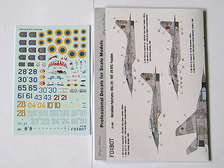 Foxbot 72-061 - Decals - Ukrainian Fulcrums: MiG-29 - 1:72