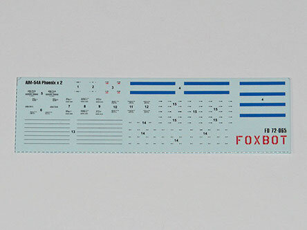 Foxbot 72-065 - Decals - Stencils for Missile AIM-54A Phoenix - 1:72
