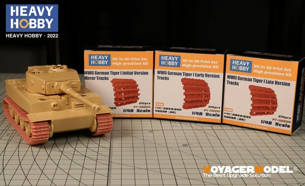 Heavy Hobby PT-48005 - WWII German Tiger I Initial Version Mirror Tracks - 1:48