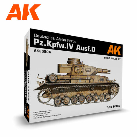 AK35504 - Pz.Kpfw.IV Ausf.D Deutches Afrika Korps - 1:35 - [AK Interactive]