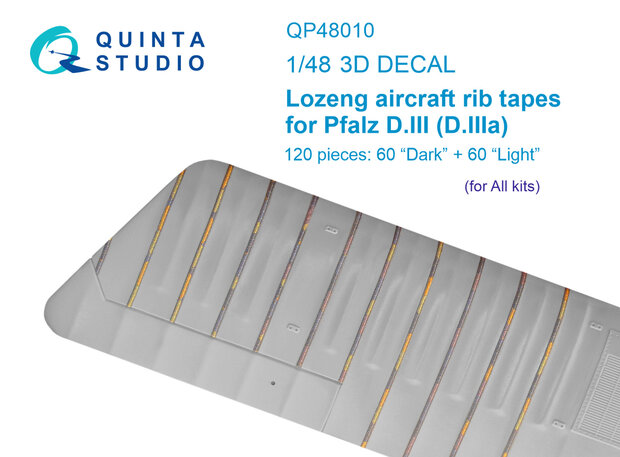 Quinta Studio QP48010 - Lozeng rib tapes for Pfalz DIII-DIIIa (All kits) - 1:48