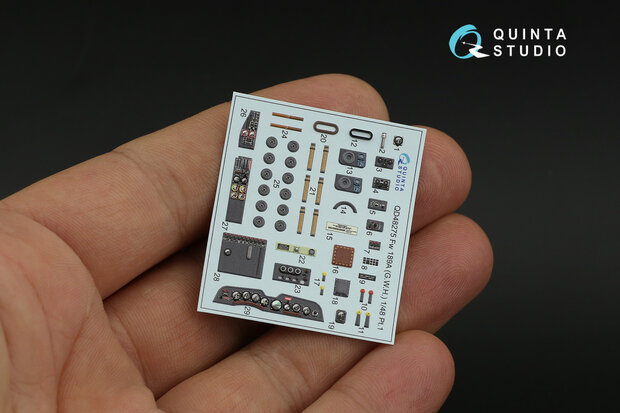 Quinta Studio QD48275 - Fw 189A 3D-Printed & coloured Interior on decal paper (for GWH kit) - 1:48