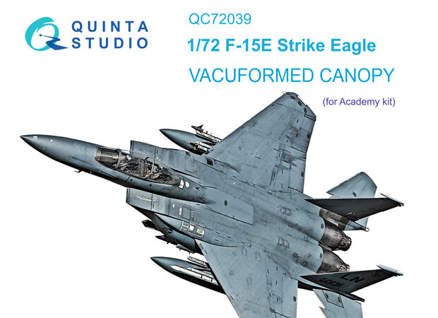 Quinta Studio QC72039 - F-15E vacuumed clear canopy (for Academy kit) - 1:72