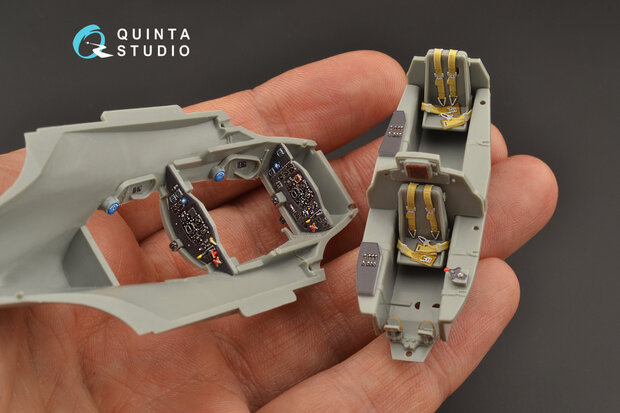 Quinta Studio QD48242 - Me 163B/S 3D-Printed & coloured Interior on decal paper (for Dragon kit) - 1:48