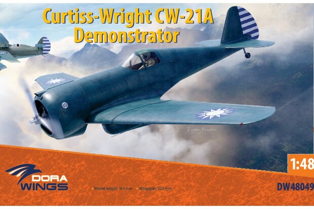 Dora Wings DW48049 - Curtiss-Wright CW-21A Demonstrator - 1:48