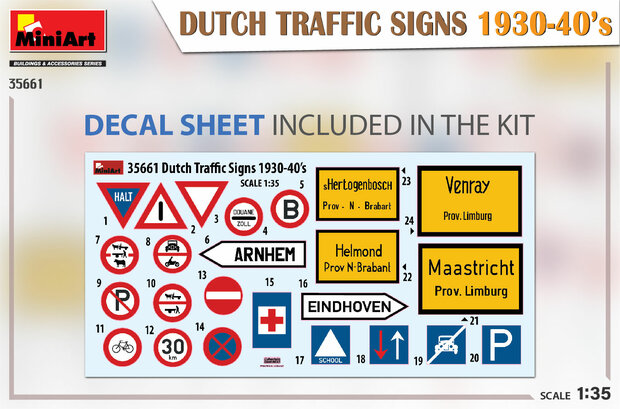 MiniArt 35661 - Dutch Traffic Signs 1930-'40's - 1:35
