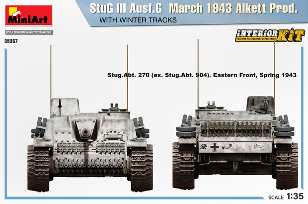 MiniArt 35367 - StuG III Ausf. G March 1943 Alkett Prod. With Winter Tracks. Interior Kit - 1:35