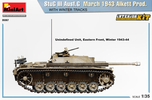 MiniArt 35367 - StuG III Ausf. G March 1943 Alkett Prod. With Winter Tracks. Interior Kit - 1:35