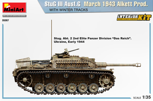 MiniArt 35367 - StuG III Ausf. G March 1943 Alkett Prod. With Winter Tracks. Interior Kit - 1:35