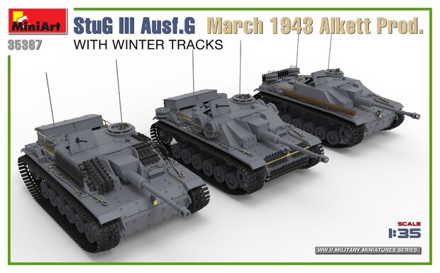 MiniArt 35367 - StuG III Ausf. G March 1943 Alkett Prod. With Winter Tracks. Interior Kit - 1:35