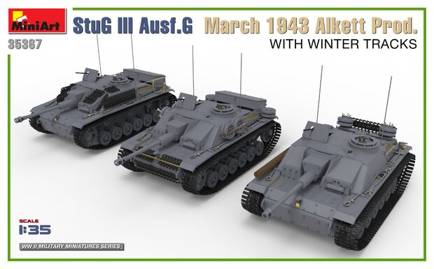 MiniArt 35367 - StuG III Ausf. G March 1943 Alkett Prod. With Winter Tracks. Interior Kit - 1:35