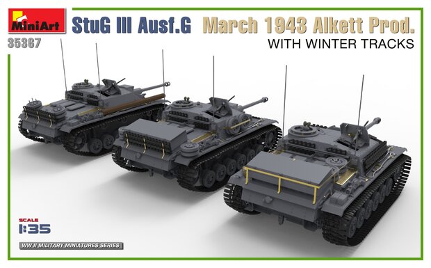 MiniArt 35367 - StuG III Ausf. G March 1943 Alkett Prod. With Winter Tracks. Interior Kit - 1:35