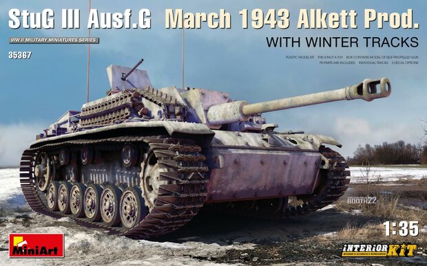 MiniArt 35367 - StuG III Ausf. G March 1943 Alkett Prod. With Winter Tracks. Interior Kit - 1:35