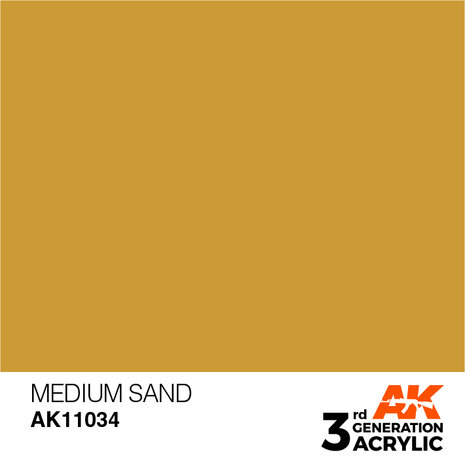 AK11034 - Medium Sand  - Acrylic - 17 ml - [AK Interactive]