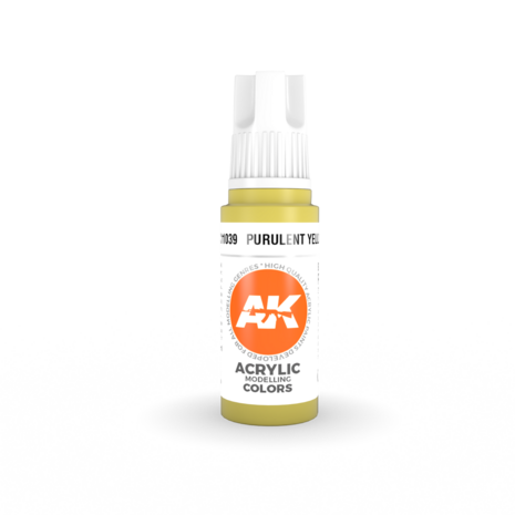 AK11039 - Purulent Yellow  - Acrylic - 17 ml - [AK Interactive]