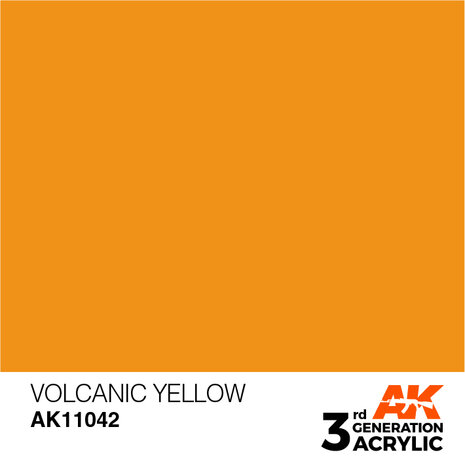 AK11042 - Volcanic Yellow  - Acrylic - 17 ml - [AK Interactive]