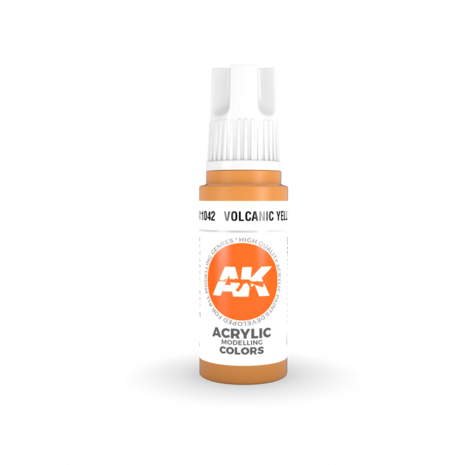 AK11042 - Volcanic Yellow  - Acrylic - 17 ml - [AK Interactive]