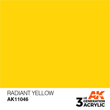 AK11046 - Radiant Yellow  - Acrylic - 17 ml - [AK Interactive]
